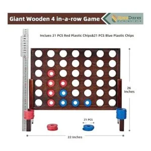 SpexDarxs Juego gigante 4 en una fila juego de madera_2