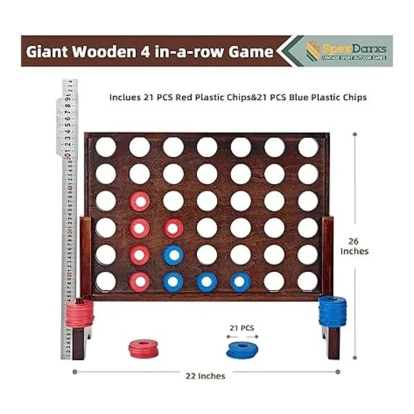 SpexDarxs Juego gigante 4 en una fila juego de madera_2