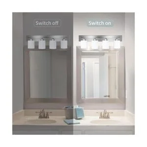 Lámpara de tocador de baño de 4 luces juego de baño todo_5