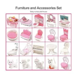 ROBUD Juego de casa de muñecas de madera 3 historias 5_5