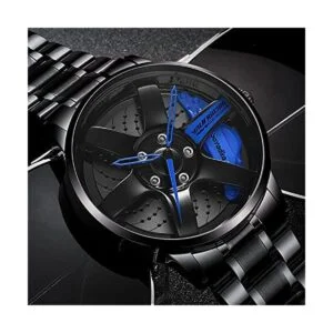 Reloj de rueda de automóvil reloj de acero inoxidable con_3