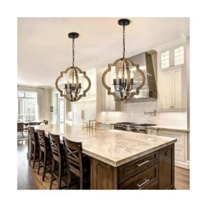 Lámpara de araña de 15.7 pulgadas 4 luces hecha a mano_4