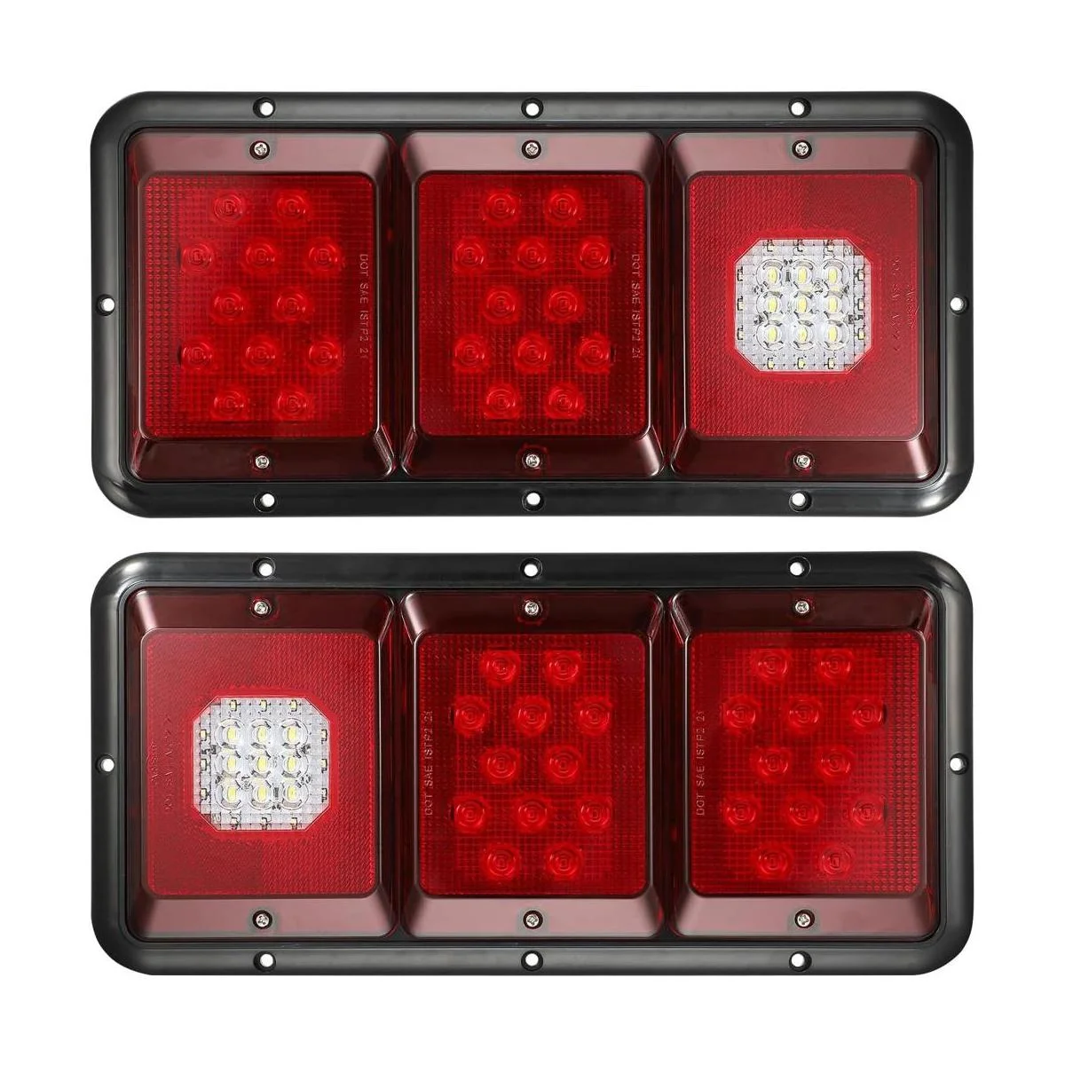 Partsam 2 luces traseras LED triples 45 LED montaje_1