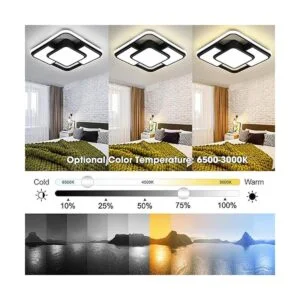 Lámpara de techo LED regulable de 62 W con control remoto_3