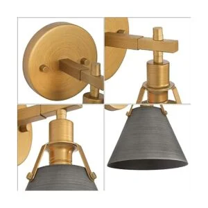 KSANA Apliques de pared dorados lámpara moderna vintage_7