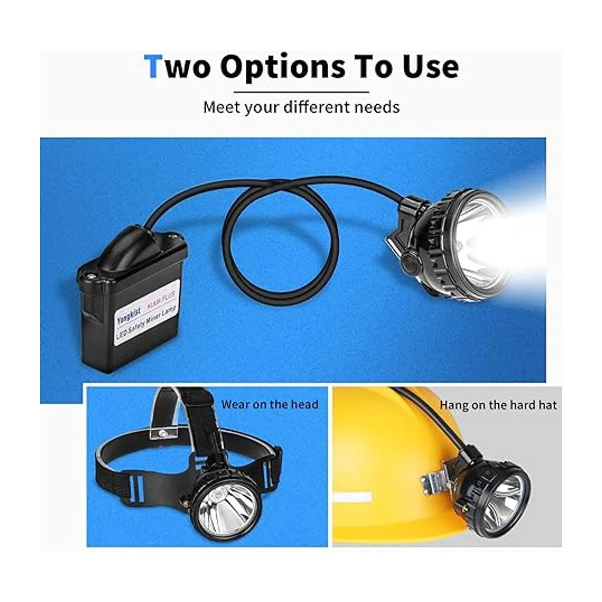 Yongkist Luz de minería recargable 12 LED mineros faro_3