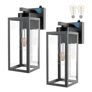 Tipace Paquete de 2 faroles de pared para exteriores con_1