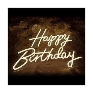 MELDIKISO Letrero de neón de feliz cumpleaños 24 pulgadas_3
