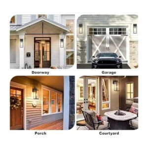 Tipace Paquete de 2 faroles de pared para exteriores con_6