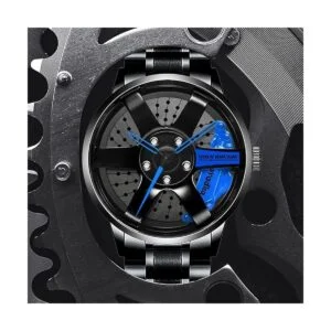 Reloj de rueda de automóvil reloj de acero inoxidable con_7