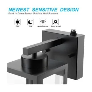 Tipace Paquete de 2 faroles de pared para exteriores con_2