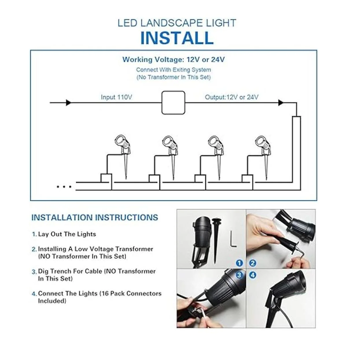 Mini iluminación LED de bajo voltaje luces LED de paisaje_6