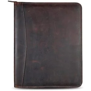 The Antiq Archivo de piel auténtica con cremallera_7