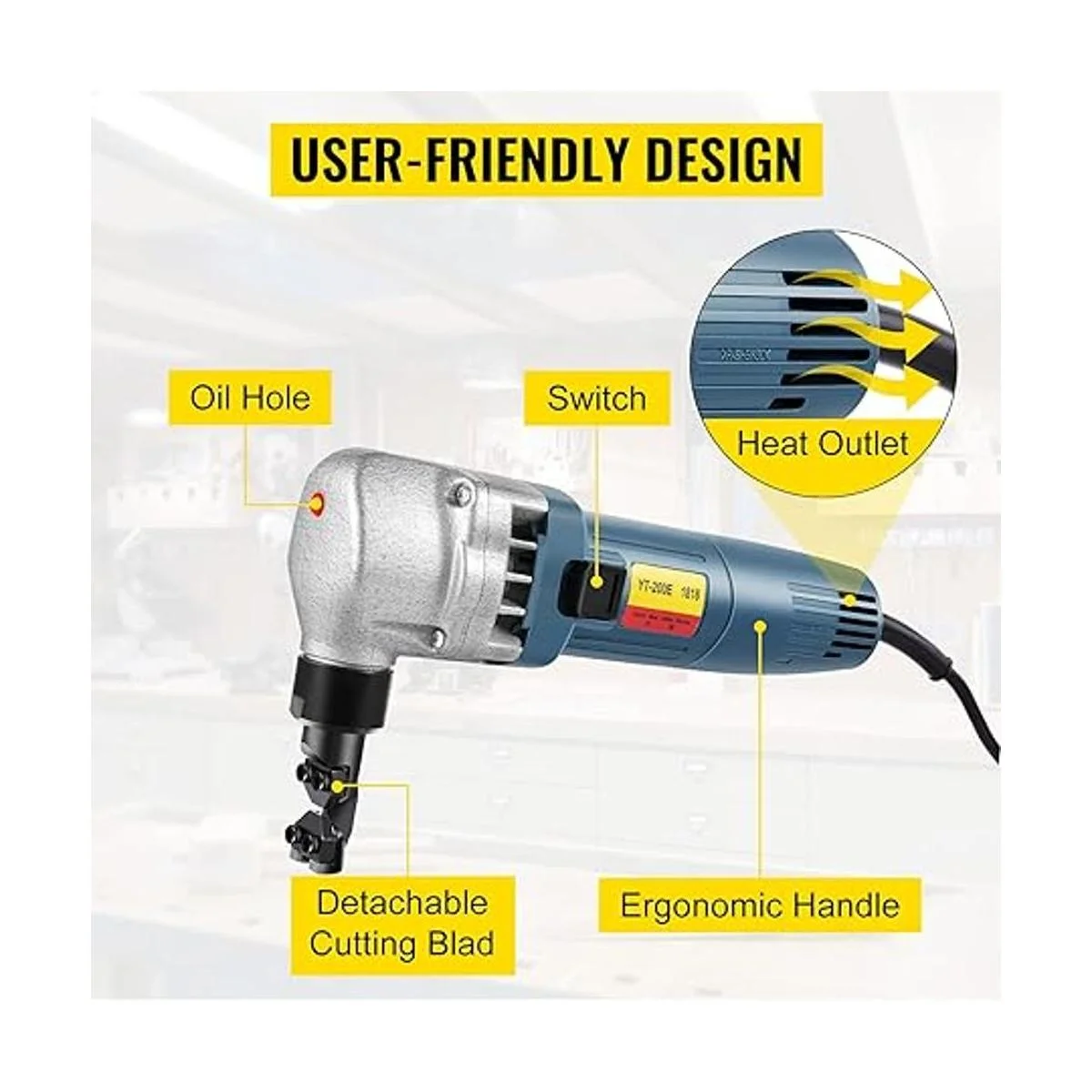 VEVOR Nibbler de chapa metálica de 380 W Nibbler de metal_4