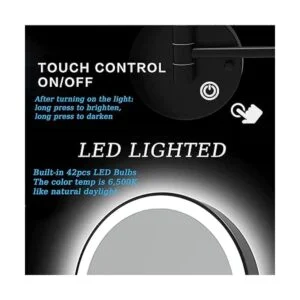 JMFHCD Espejo de maquillaje LED con luces y aumento de 10_5