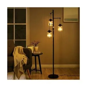 Stepeak Lámpara de pie industrial lámpara de pie rústica_2