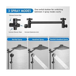 Combo de cabezal de ducha de 12 pulgadas cabezal de ducha_2