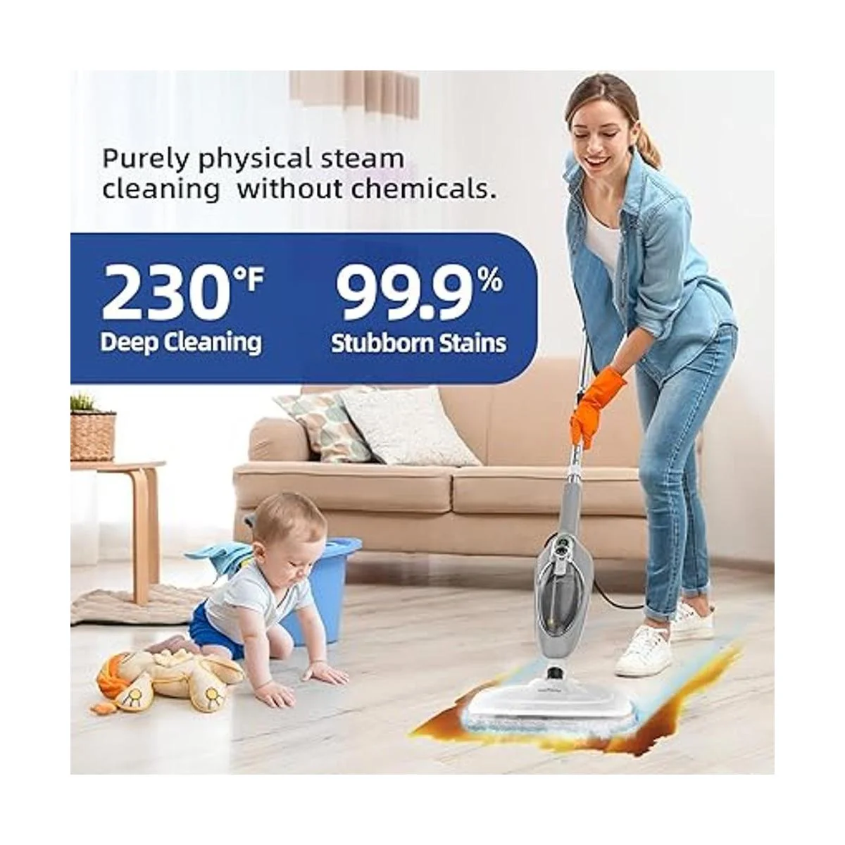 Trapeador de vapor limpiador de vapor de mano multiusos_4