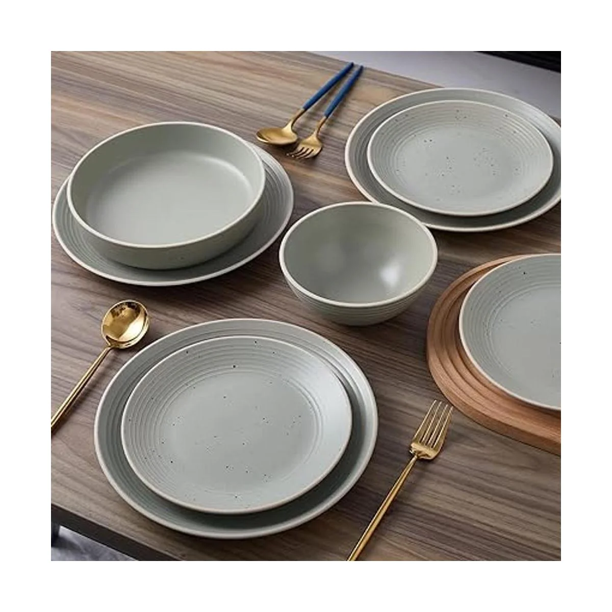 Stone lain Lauren Juego de vajilla de gres servicio de_7
