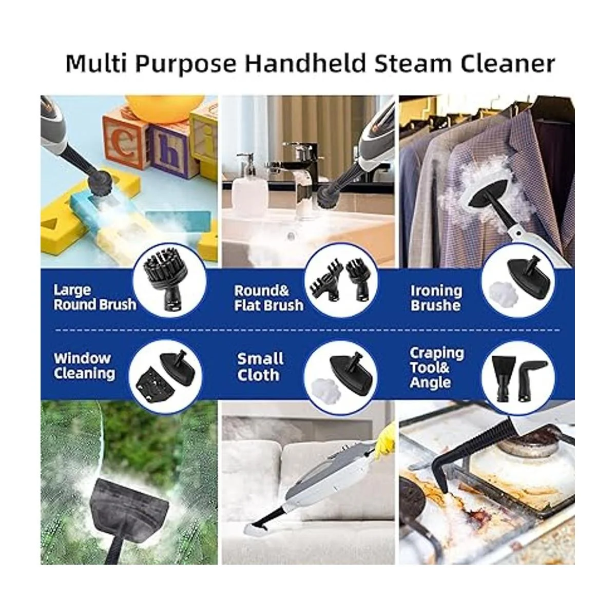 Trapeador de vapor limpiador de vapor de mano multiusos_3