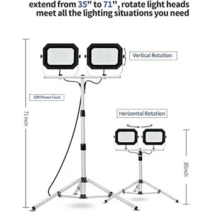UFOND Luces de trabajo de 20000 lúmenes con soporte luz_4