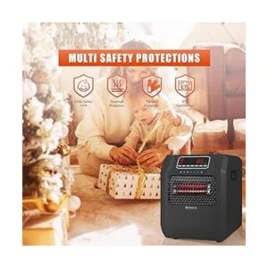 Calentador eléctrico de espacio con control remoto 1000_6