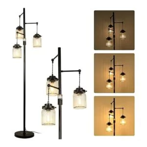 Stepeak Lámpara de pie industrial lámpara de pie rústica_1