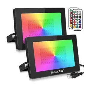 MEIKEE Paquete de 2 luces LED RGB de 150 W reflector que_1