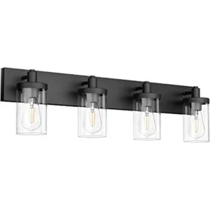 Aipsun Lámpara de tocador de baño 4 luces color negro_1
