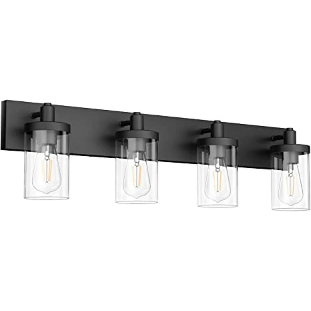 Aipsun Lámpara de tocador de baño 4 luces color negro_1