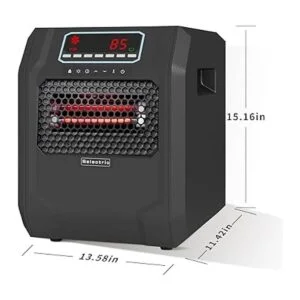Calentador eléctrico de espacio con control remoto 1000_4