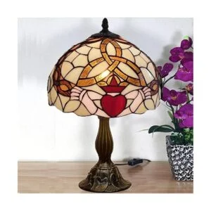 Tiffany Lámpara celta irlandesa de cristal manchado_5