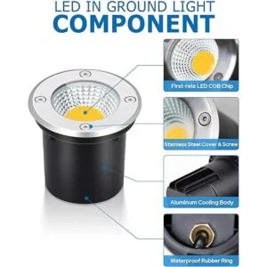 SUNVIE Luces de paisaje de bajo voltaje con conectores de_4