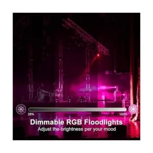 MEIKEE Paquete de 2 luces LED RGB de 150 W reflector que_7