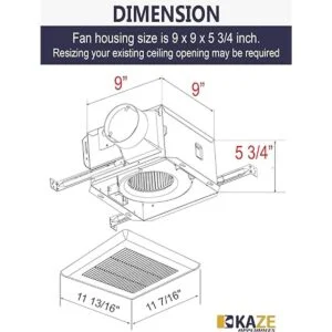 KAZE APPLIANCE SNP100 Ventilador extractor de ventilación_2