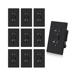 ELEGRP Toma de pared con cargador USB receptáculo USB con_1