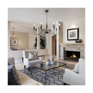 LASENCHOO Lámpara de araña para colgar en el techo_2