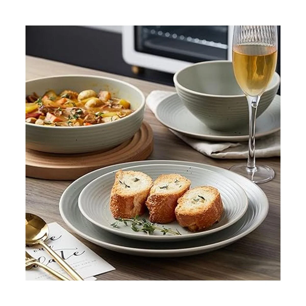 Stone lain Lauren Juego de vajilla de gres servicio de_3