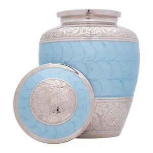Urnas de color azul claro para cenizas humanas adultos_3