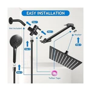 Combo de cabezal de ducha de 12 pulgadas cabezal de ducha_5