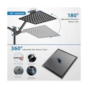 Combo de cabezal de ducha de 12 pulgadas cabezal de ducha_4