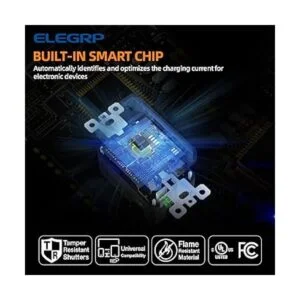 ELEGRP Toma de pared con cargador USB receptáculo USB con_2