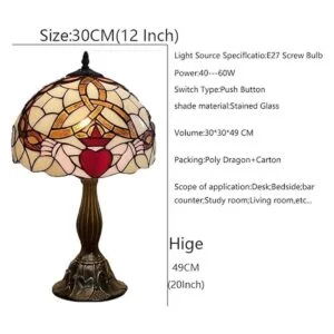 Tiffany Lámpara celta irlandesa de cristal manchado_3