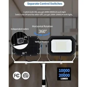 UFOND Luces de trabajo de 20000 lúmenes con soporte luz_3