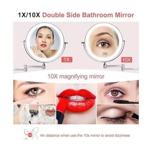 JMFHCD Espejo de maquillaje LED con luces y aumento de 10_2