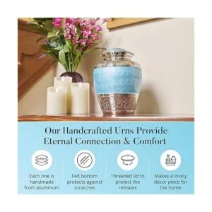Urnas de color azul claro para cenizas humanas adultos_7