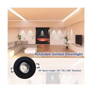 Foco giratorio para cardán empotrado de 3 pulgadas POPANU_2