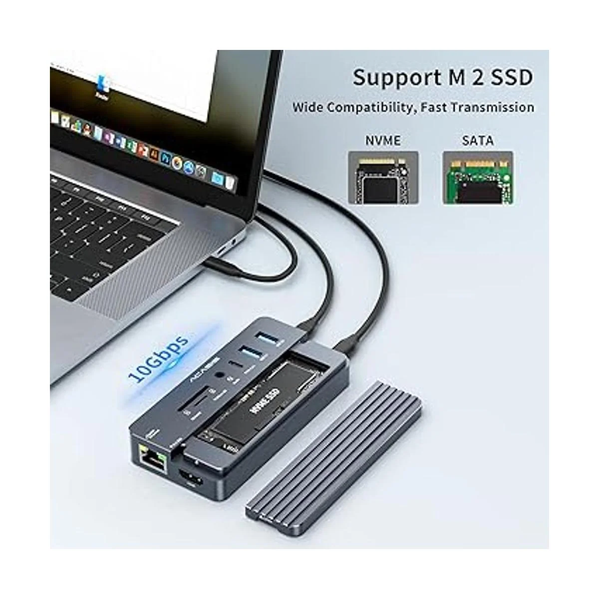 ACASIS Estación de acoplamiento USBC HUB 10 en 1 con_3