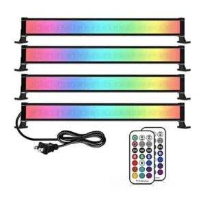 Meikee Juego de 4 luces LED RGB de 25 W luz LED que_1