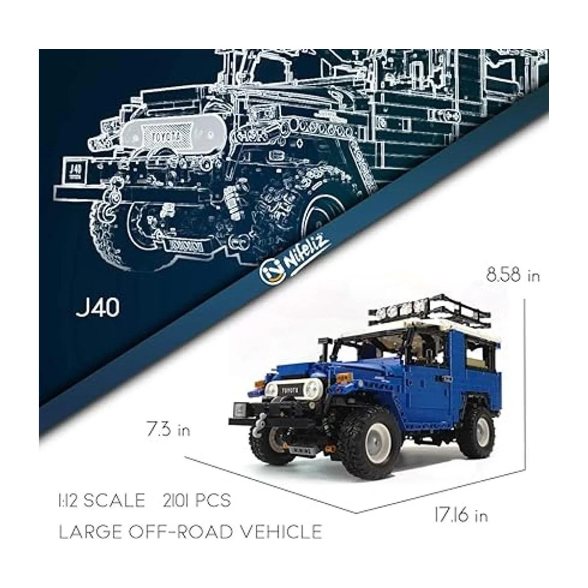 Nifeliz OffRoad Pickup J40 Land Cruiser MOC Técnica_2